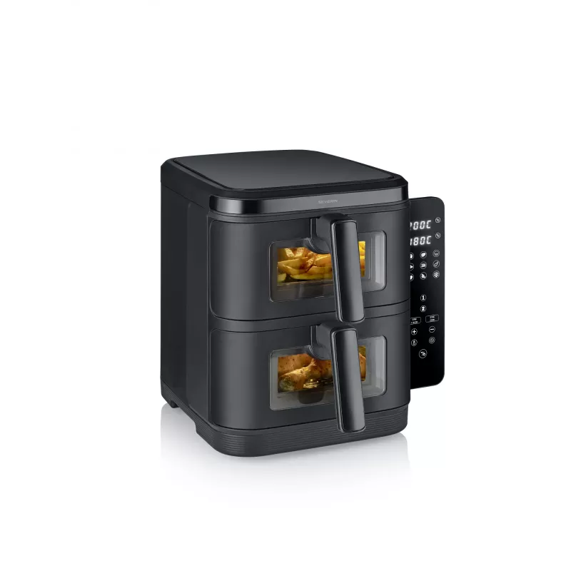 Fritüür SEVERIN FR 2468 S-Fry Duo Stack 2-in-1 küpsetusvõimsus, kahekordne korvkonstruktsioon