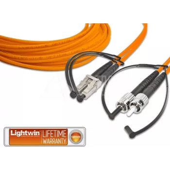 Lightwin kvaliteetne dupleks LWL patch-kaabel, MM OM2, LC - ST LWL patch-kaabel (LDP-50 LC-ST 15.0 OM2)