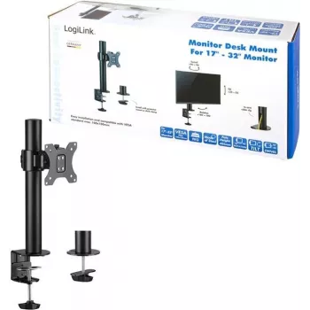 LogiLink kinnituskomplekt - LCD-ekraanile - terasest - must - Ekraani suurus: 43,2-81,3 cm (17-32)
