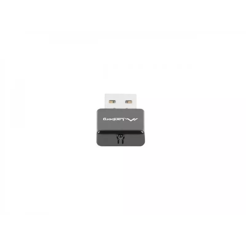 USB-juhtmevaba võrguadapter LANBERG NC-0300-WI, 2x sisemist antenni 2 dBi, USB 2.0, kuni 2400 Mbit/s, must