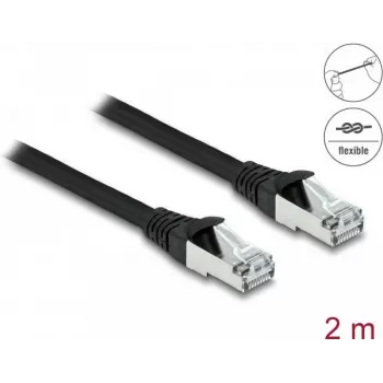 Võrgukaabel DeLOCK RJ45 Cat.6A 2m Must