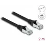 Võrgukaabel DeLOCK RJ45 Cat.6A 2m Must