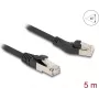 Võrgukaabel DeLOCK RJ45 Cat.8.1 45° vasakule painutatud 5 m must