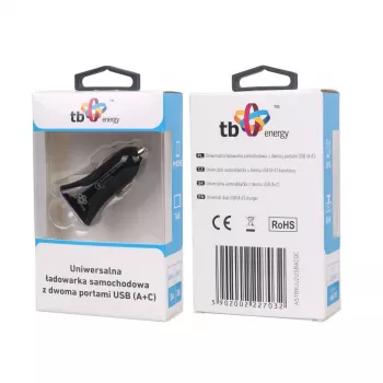 Universaalne autolaadija USB a+c Qc Tb ASTBXLU2USBACQC