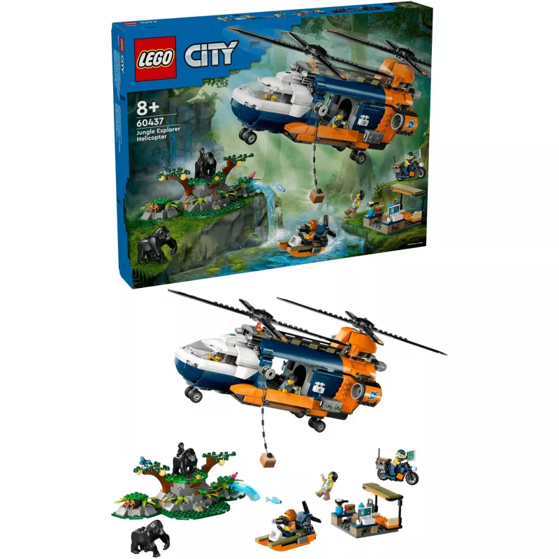 LEGO City 60437 Džungliuurija helikopter baaslaagris