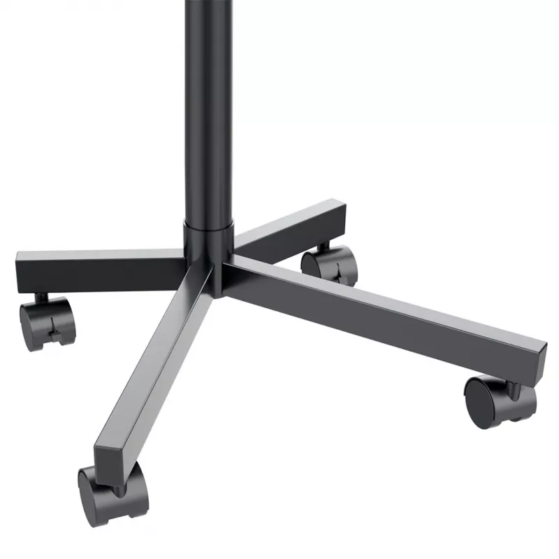 TV-käru MACLEAN MC-949 32–55-tollistele teleritele, VESA 75×75–400×400 mm, max koormus 25 kg, kõrgus 147–155 cm, hoiuriiul, must