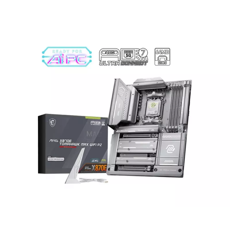 MSI MAG X870E TOMAHAWK MAX WIFI PZ emaplaat AMD X870E Socket AM5 ATX