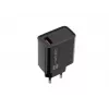 NATEC kiirlaadimisega sise-võrgulaadur Ribera — 18 W (5–15 V, kuni 3 A), 1× USB-A, Huawei FCP/SCP, must