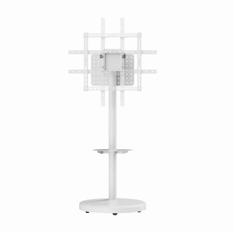 Põranda-TV-alus GEMBIRD TVS-86TR-01-W 37–86-tollistele teleritele, valge, pööratav ja kallutatav, VESA 200x200–600x400, max koormus 50 kg