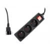 Gembird EG-PSU3F-01 piksekaitse must 3 AC-pistikupesa 230 V 0,6 m