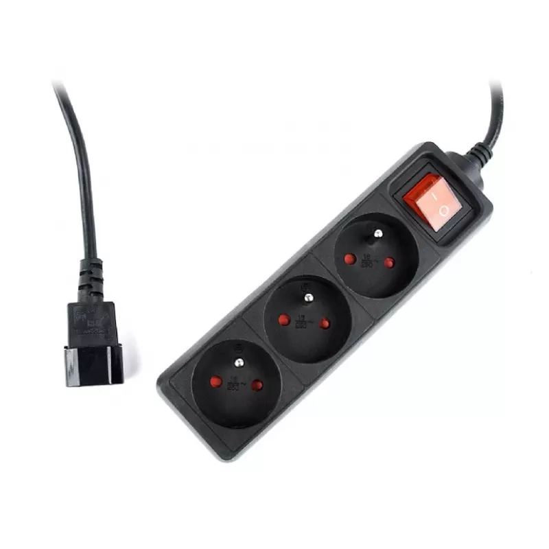Gembird EG-PSU3F-01 piksekaitse must 3 AC-pistikupesa 230 V 0,6 m