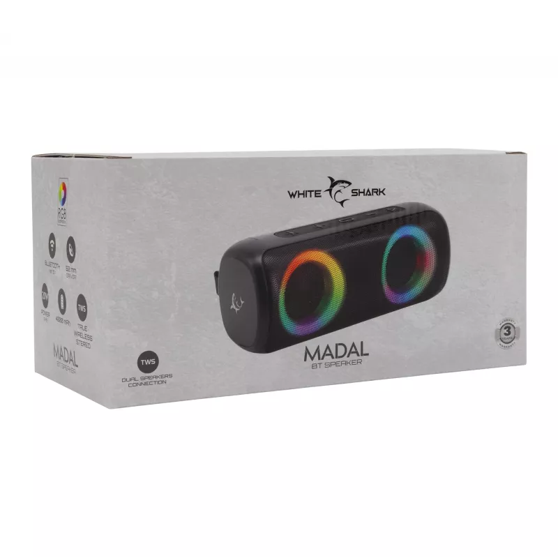 Kaasaskantav kõlar White Shark GBT-876 Madal, valge