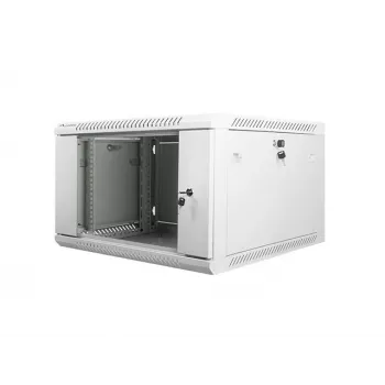 Lanberg seinakinnitusega paigalduskapp 19'' 6U 600x600mm hall (klaasuks)