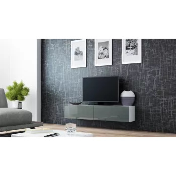 Cama TV-alus VIGO 140 30/140/40 valge/hall läikiv