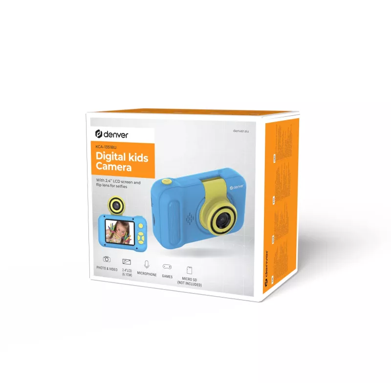 Laste digikaamera Denver KCA-1351BU 2MP sinine kollane