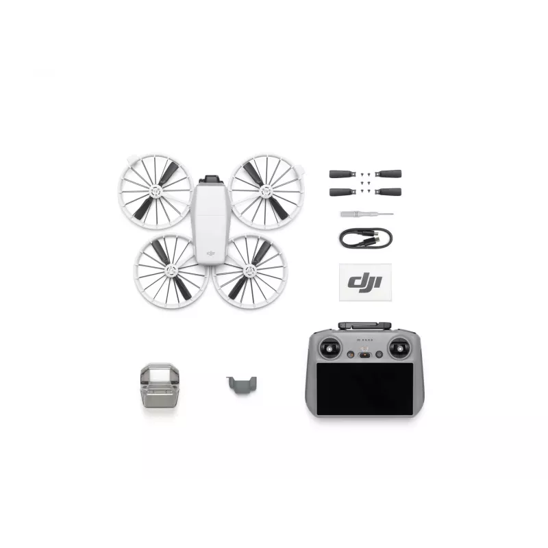 Droon DJI Flip 4 48 MP kaameraga, 4K (3840x2160), 3110 mAh aku, 16 m/s, 14 000 m ulatus, 4 rootorit, 0,249 kg, must/valge