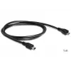 USB-kaabel DeLOCK 83177 1m Micro-USB B Mini-USB B Must