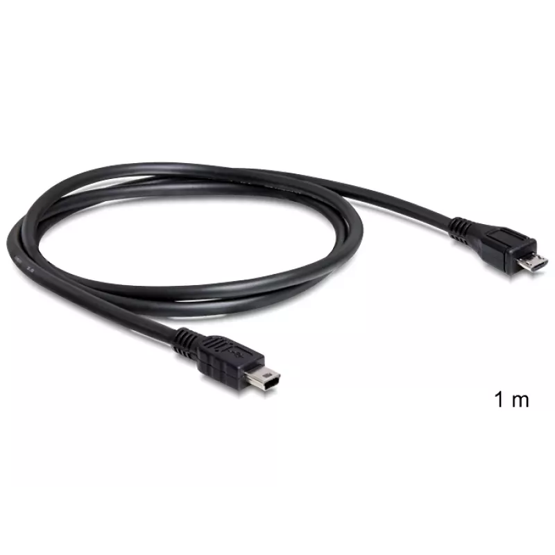 USB-kaabel DeLOCK 83177 1m Micro-USB B Mini-USB B Must