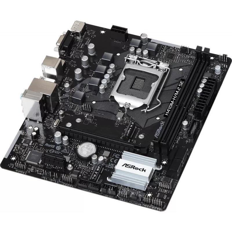 ASRock H410M-H/M.2 SE emaplaat Intel H370 LGA 1200 micro ATX