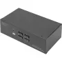 DIGITUS KVM-lüliti, 4 porti, topeltkuvar, 4K, DisplayPort®