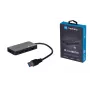 USB-jaotur NATEC Moth 4-pordiline USB 3.2 Gen 1 Type-A (5000 Mbit/s), USB-toitega, must, 0,15 m kaabel