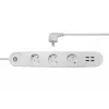 Nutikas pistikupesakomplekt Denver SHP-300U 3 vahelduvvoolupistikut Tüüp E 4 Valge