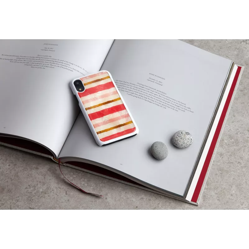 Kaitsev nutitelefoni ümbris iKins iPhone XR-ile — Short Cake disain, valge