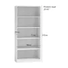 Büroo raamaturiiul top e shop R80 SONOMA, tammeviimistlus, 5 riiulit, 800×300×1820 mm