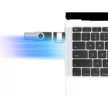Manhattan 2-osaline komplekt: USB-C–USB-A ja USB-A–USB-C adapterid, isas/pistik ja emas/pesa muundamine, 5 Gbps (USB 3.2 Gen1 ehk USB 3.0), SuperSpeed USB, must/hõbedane, eluaegne garantii