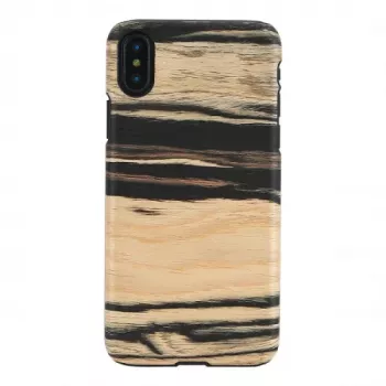 man and wood nutitelefoni ümbris iPhone X/XS jaoks — valge eebenipuu must