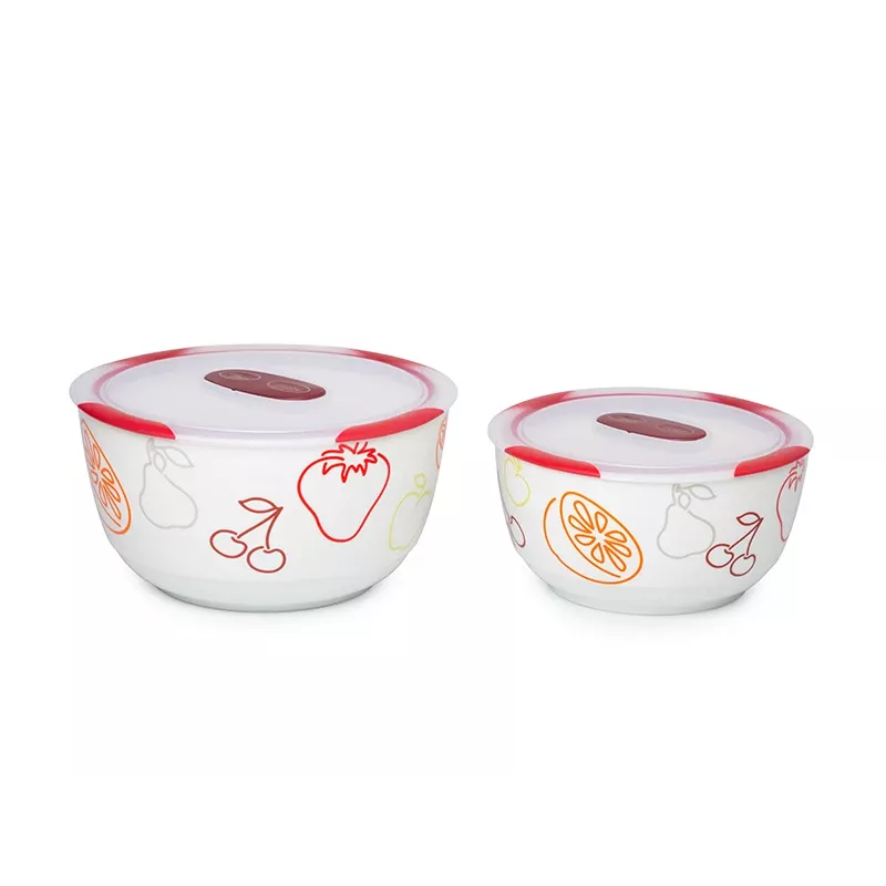 Kausikomplekt OURSSON BS4781RC/DC ümmargune keraamiline 3L valge 2 tk