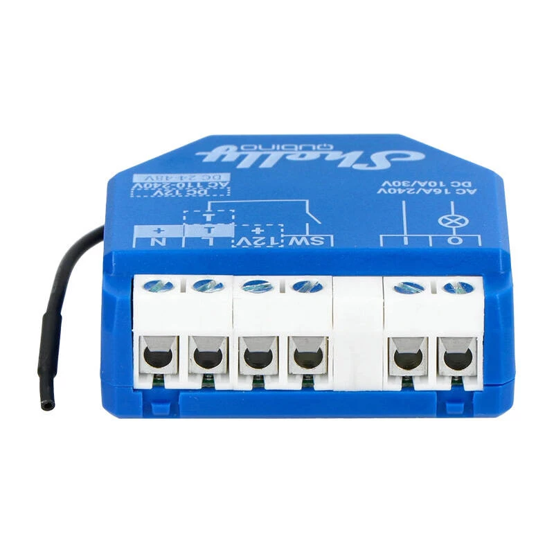 Nutikas relee Shelly Qubino Wave 1 Plastik 110–240V 16A, Z-Wave 868,4 MHz, sinine, seinale paigaldatav