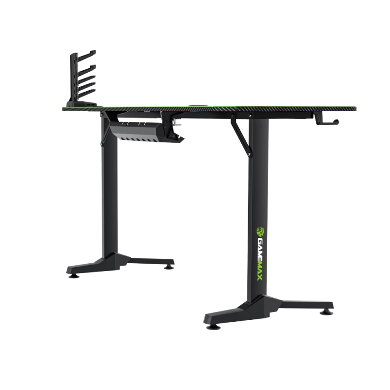 Laud GameMax D140-CARBON — mängu-/kontorilaud, netokaal 20,5 kg, mõõtmed 125×795×682 mm