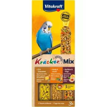 Linnumaius Vitakraft Kräcker silinder 80 g ×3 – teraviljamaitseline tahke suupiste lindudele