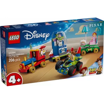 LEGO Disney Toy Story piduliku rongi ja RC-auto komplekt 43264 — 206 osa, 4 minifiguuri, vanusele 4+