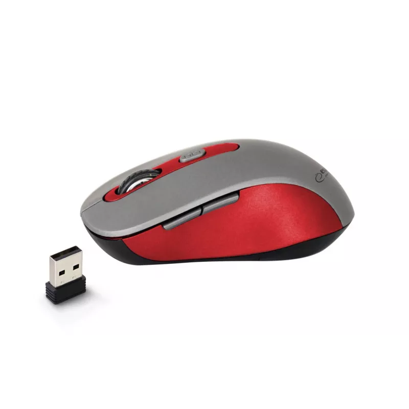 Juhtmevaba optiline hiir ESPERANZA EM131R 2,4 GHz, 1600 DPI, mõlemakäeline, nano-USB-vastuvõtja, 6 nuppu, hall