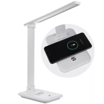 MACLEAN MCE616W 9W LED laualamp sisseehitatud Qi juhtmevaba laadijaga