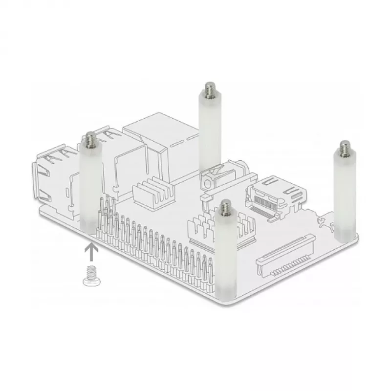 Paigalduskomplekt DeLOCK 60241 naturaalne plast