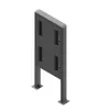Reklaamekraani korpus Edbak POK101 terasest must portree 862x200x1981mm