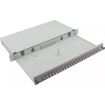 Kiudoptiline jaotuskarp helos Breakout Box LWL 24 LC MM 1U rack-mountable