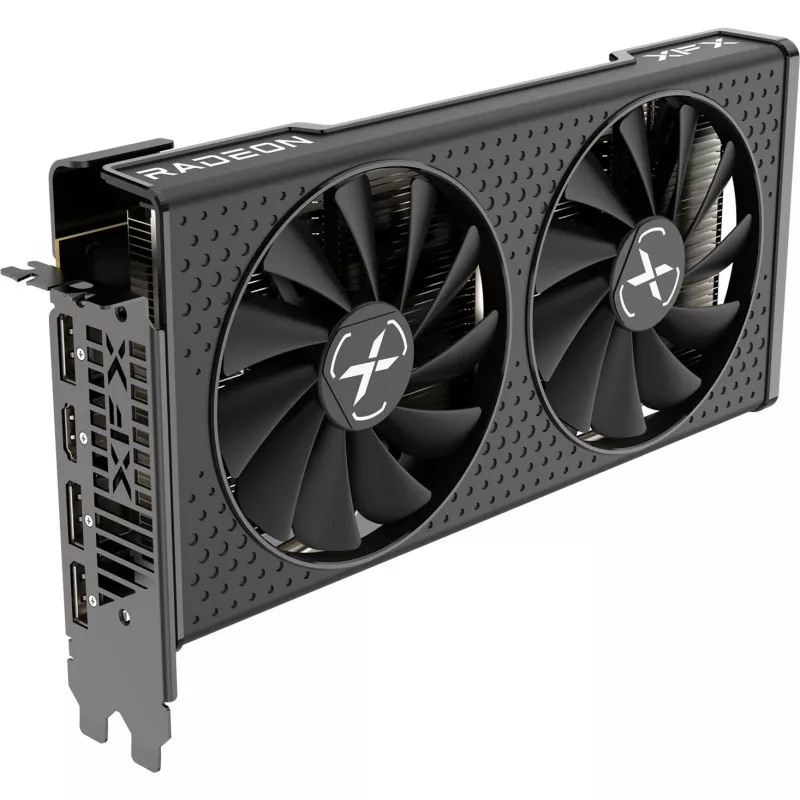 Graafikakaart XFX Radeon RX 7600 — 8 GB GDDR6, PCIe 4.0, 128-bit, 2x DisplayPort 2.1, HDMI 2.1, 2 ventilaatorit