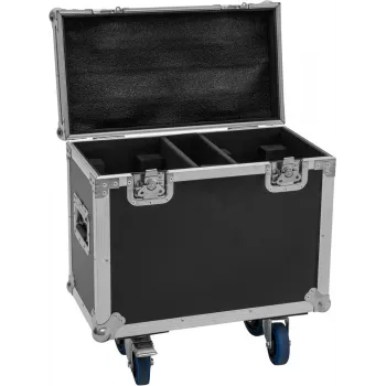 Flightcase Roadinger 2x TMH-B120 ratastega — kahekordne rack-stiilis kaitseümbris kahele TMH-B120 seadmele