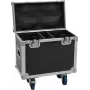 Flightcase Roadinger 2x TMH-B120 ratastega — kahekordne rack-stiilis kaitseümbris kahele TMH-B120 seadmele