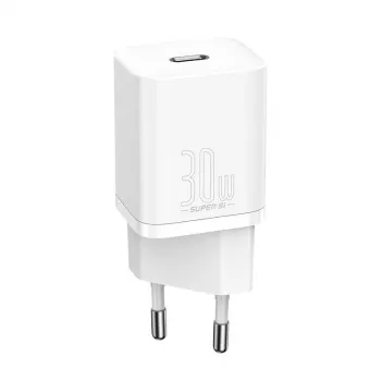 Baseus CCSUP-J02 mobiilseadme laadija universaalne valge AC kiirlaadimine