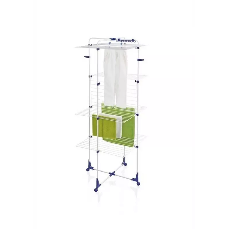 Kuivatusrest Leifheit Classic Tower 450 81456 — sise-/välistingimustes, 45 m kuivatuspinda, rattad, 1760×690 mm