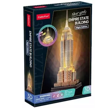 Empire State Building – valgustatav 3D pusle 37 tükiga