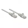 Intellinet Network patch-kaabel, Cat6, 2m, Hall, CCA, U/UTP, PVC, RJ45, Kullatud kontaktid, Haakumisvastane, Kaitsetorbikuga, Eluaegne garantii