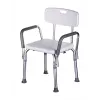 Dušitool ActionMed KP300AM seljatoe ja käetugedega, polüpropüleen, reguleeritav kõrgus 43–56 cm, iste 40×33 cm, max kasutaja kaal 110 kg