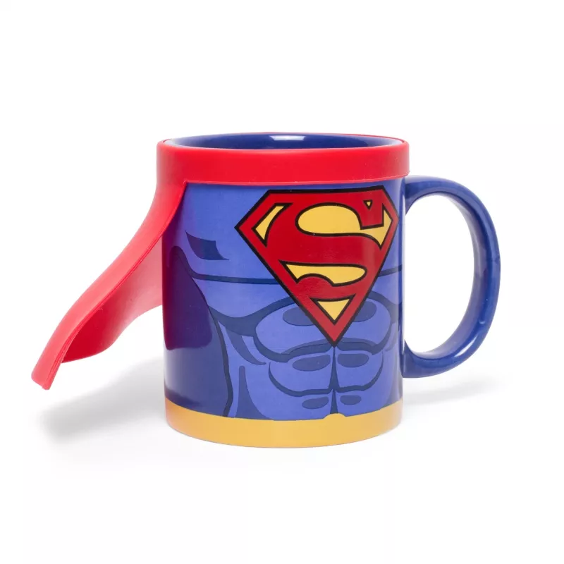 Thumbs Up Superman Mug with Cape, üksik pilt, 0,25 l, Sinine, Punane, Keraamika, Silikoon, Universaalne, 1 tk