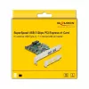 DeLOCK PCI Express x1 kaart 2 x USB 3.2 Gen 1 Type-A + 1 x sisemine 19-pin päis